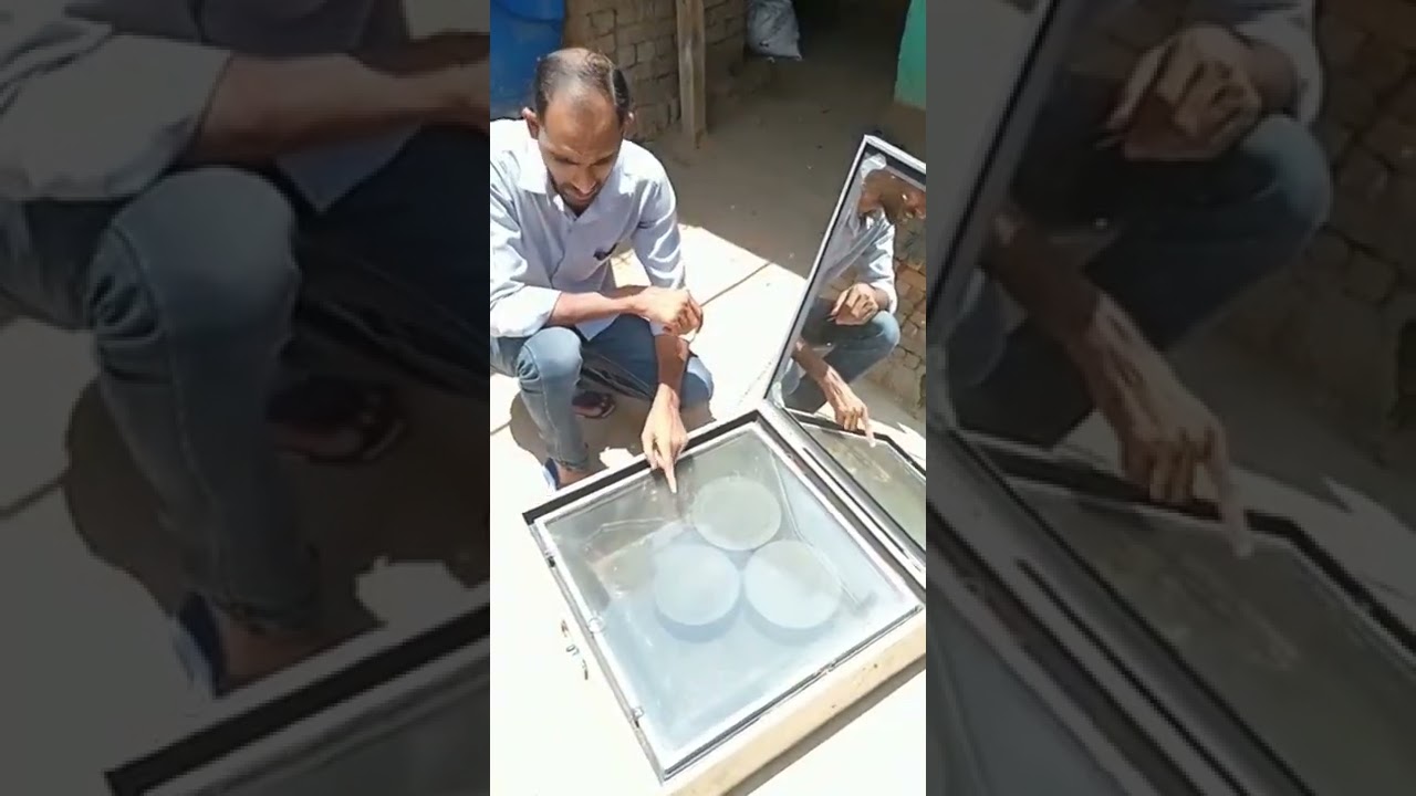 सौरचुलीमध्ये शिजवला भात ( Rice cooking in Solar Cooker )