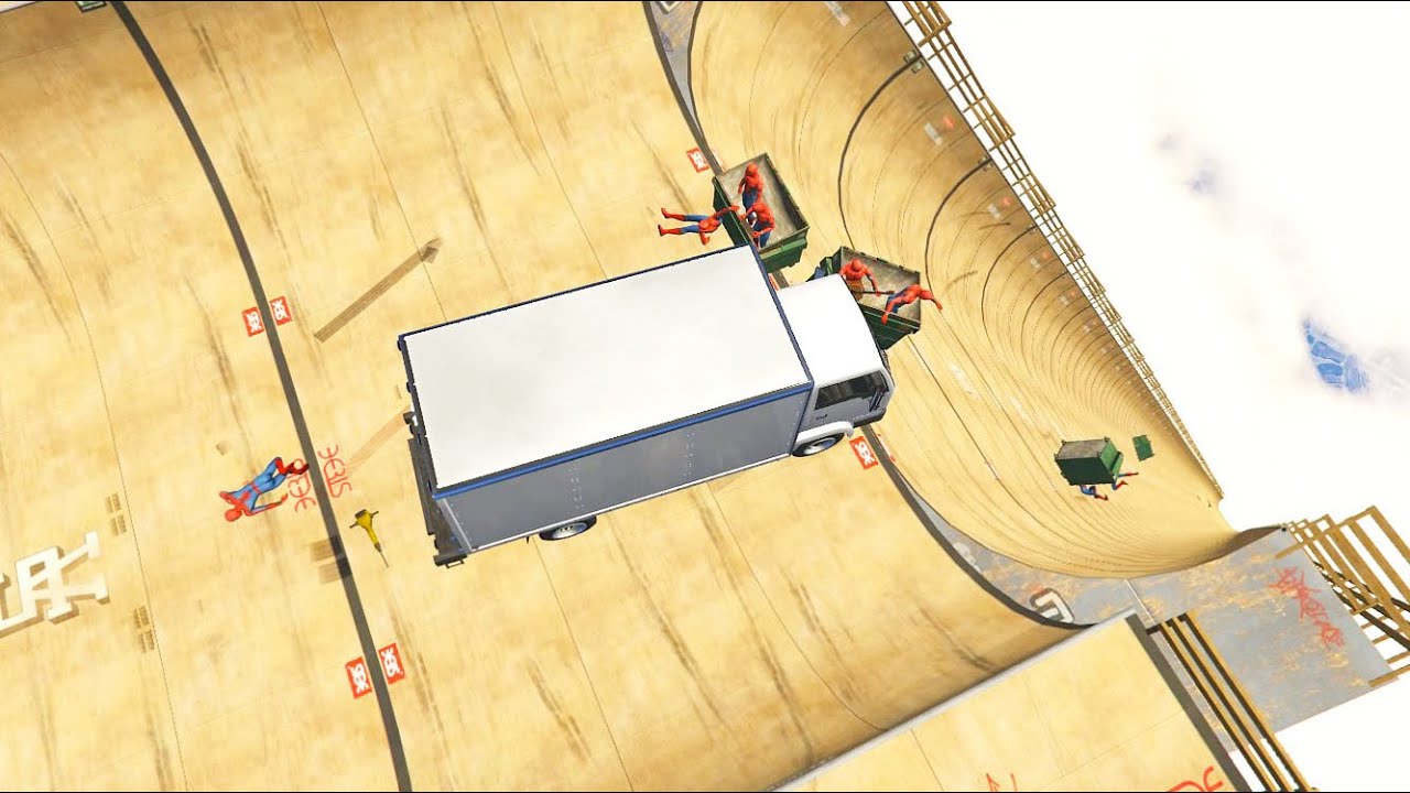 GTA 5 Stupid Ragdolls & Mega Ramp Jumps SPIDERMAN VS SPIDERMAN Jumps/Fails | Euphoria Physics |
