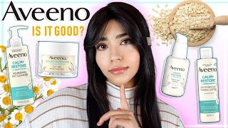 Is it Good?  #Aveeno Face Calm + Restore Range  #Swatches + #Review  #SensitiveSkin