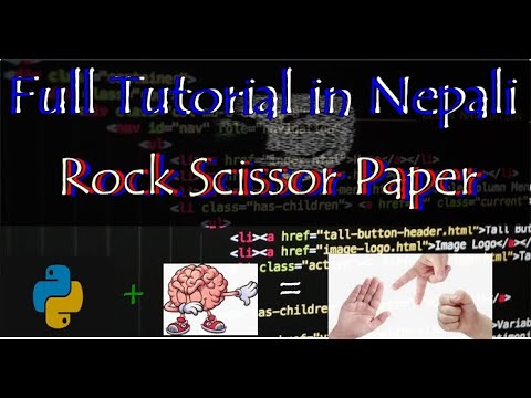 Rock Scissor Paper | Easy program With python | Full Tutorial in Nepali ...