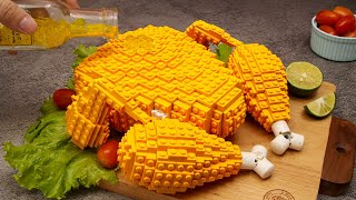 Deep Fried The Whole LEGO CHICKEN | Extra Crispy Recipe | Lego Food in real life