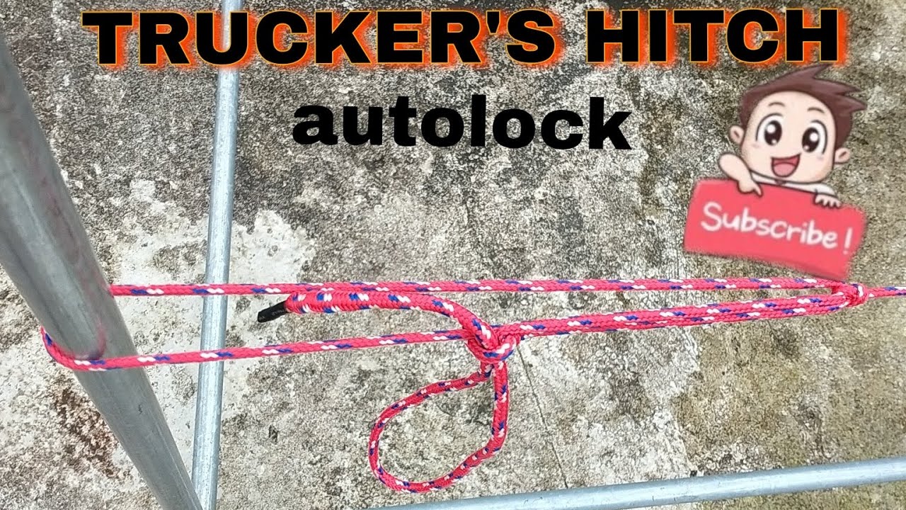 HOW TO TIE A TRUCKER'S HITCH W/ AUTOLOCK,, 2 WAYS. PT2 hitchknot YouTube