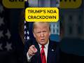 Trump wants federal workers to sign NDAs to stop leaks. #trump #uspolitics #usnews #shorts