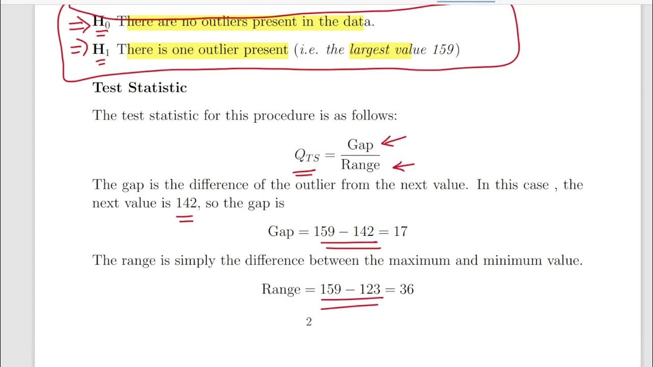 Dixon Q Test - Worked Example - YouTube
