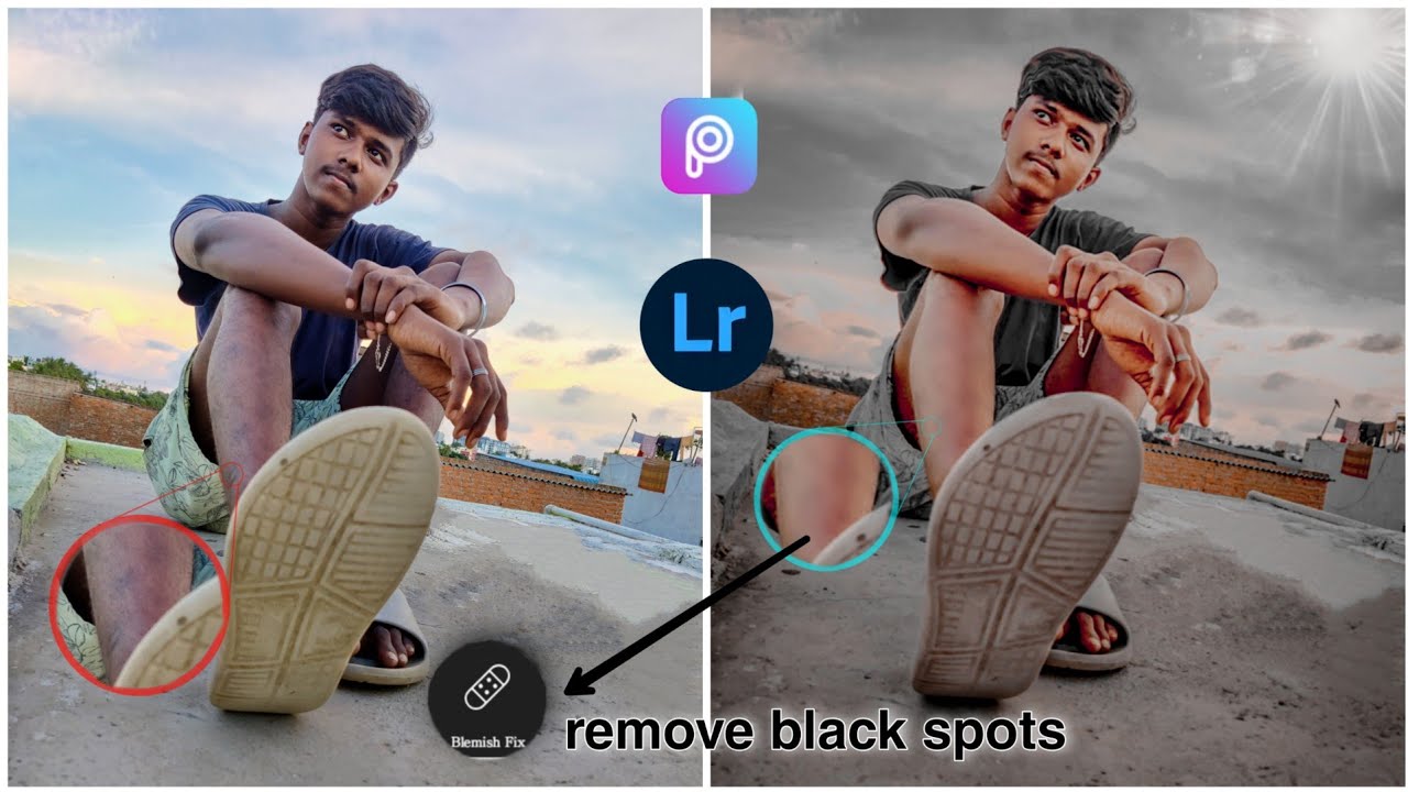 How To Remove black spots and background color change in picsArt || PicsArt tutorial in tamil ||