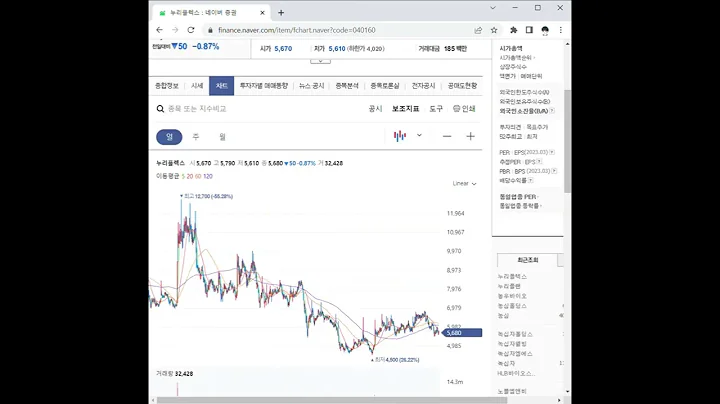 040160누리플렉스 주가 전망 및 차트 분석