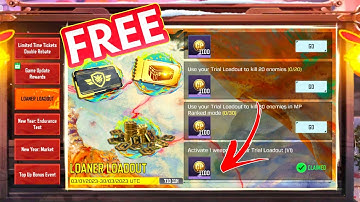 codm loaner loadout event 2023 | how to activate weapon in your trial loadout in codm season 1 2023