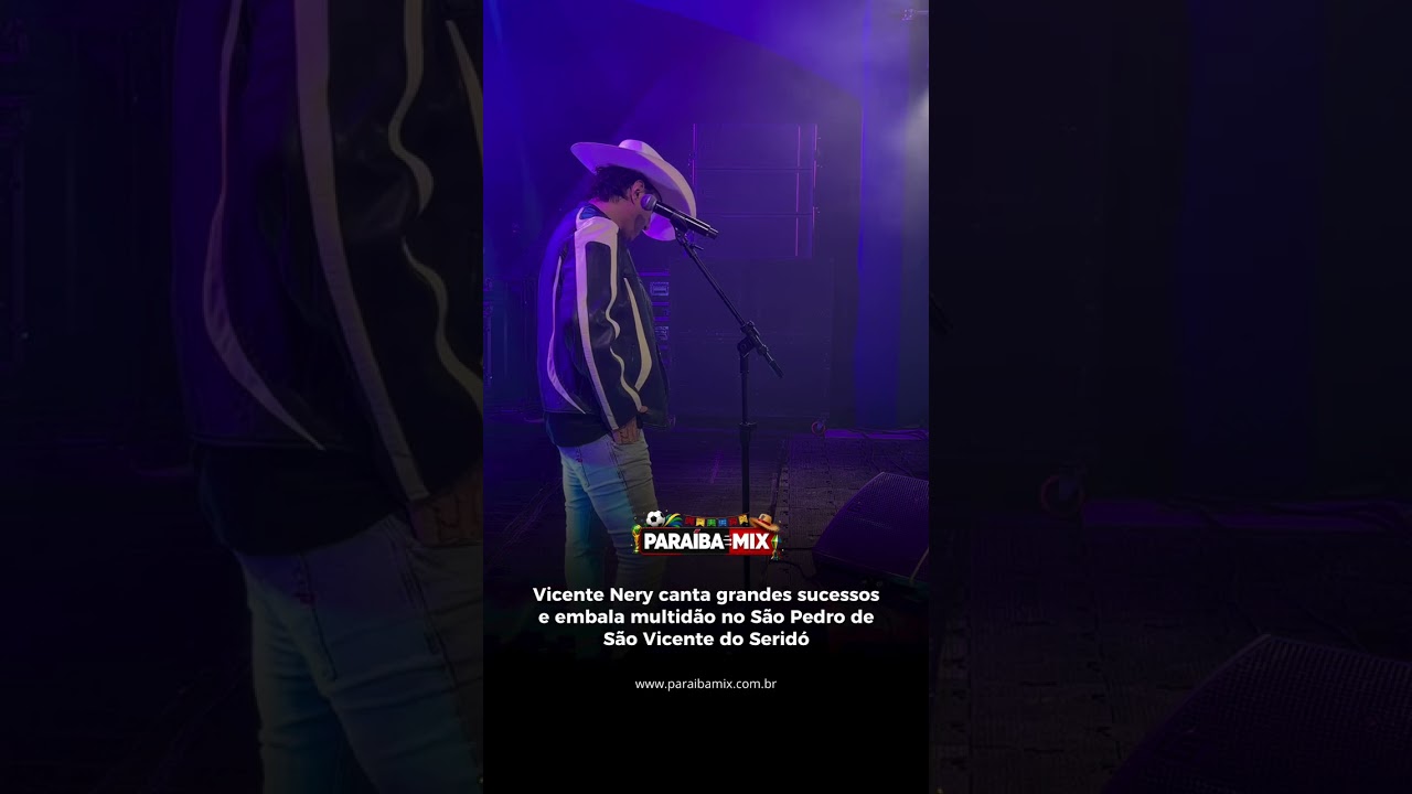 Vicente Nery canta grandes sucessos e embala multidão no São Pedro de São Vicente do Seridó