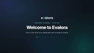 Evalora Tutorial 01 - WELCOME TO EVALORA