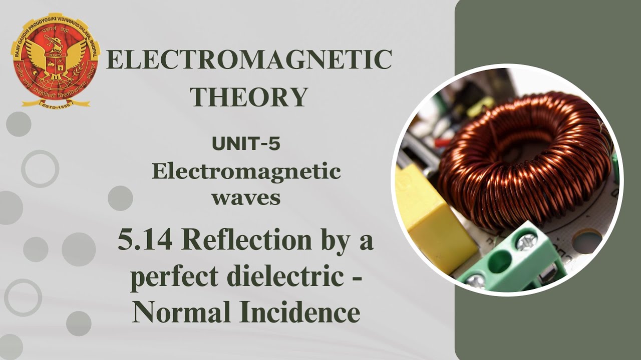 5.14  Reflection by a perfect dielectric – Normal Incidence | EE302 | EC504 (A) | EX504 (B) |