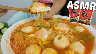 Shin Ramyun Hot & Spicy Noodles soup with Extra Soft Eggs, Enoki Mushroom, Fishball and Octopus| N.E screenshot 3