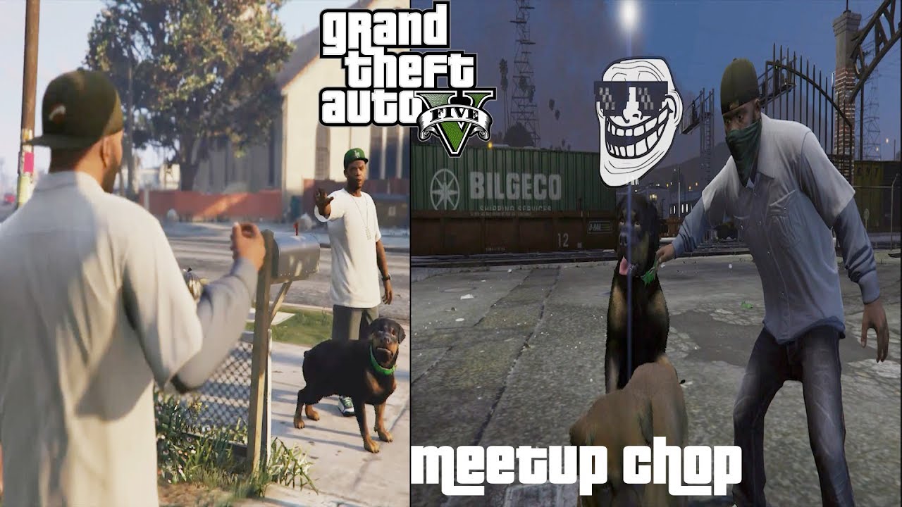 GTA V - Meetup Chop & Chop find a Girlfriend
