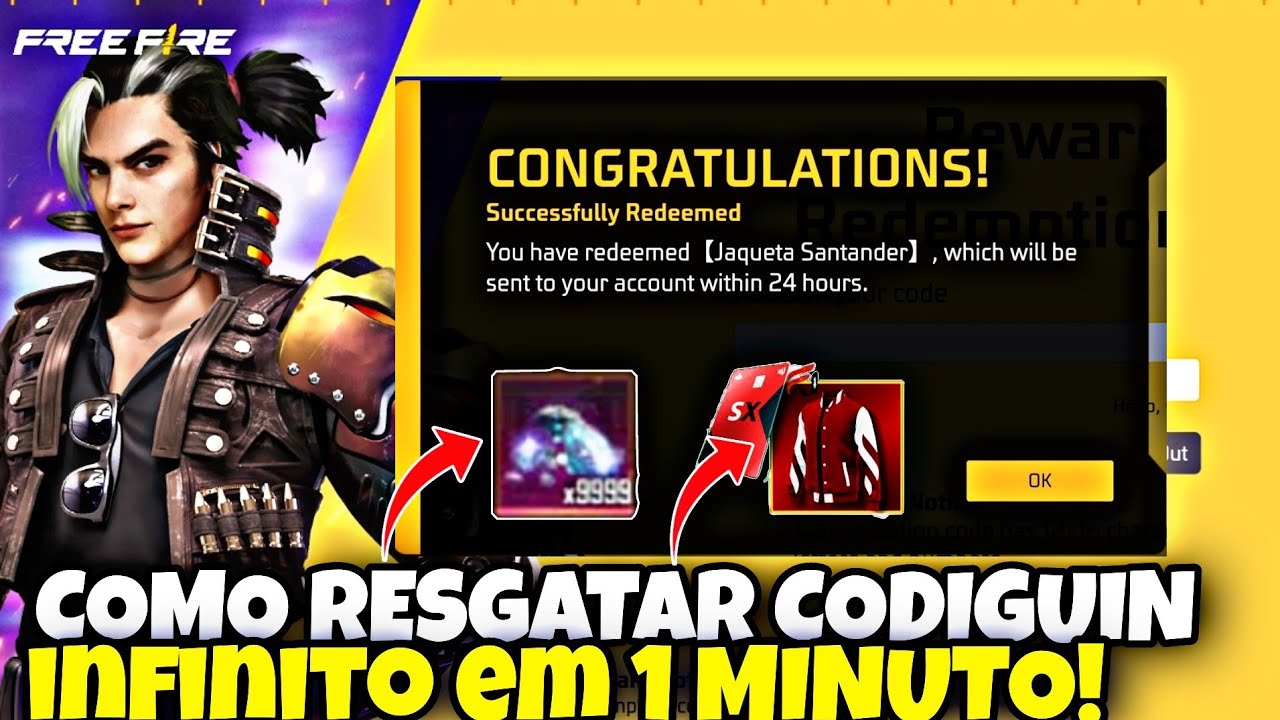 COMO COOLOCAR/RESGATAR CODIGUIN NO FREE FIRE, COMO RESGATAR