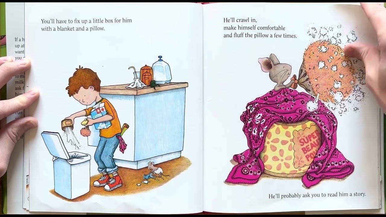 Ash reads If You Give a Mouse a Cookie by Laura Numeroff