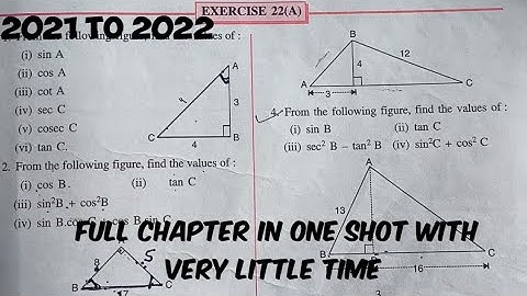trigonometrical ratios class 9 icse Selina Ex-22A full chapter||icse||CH-22||trigonometric ratios