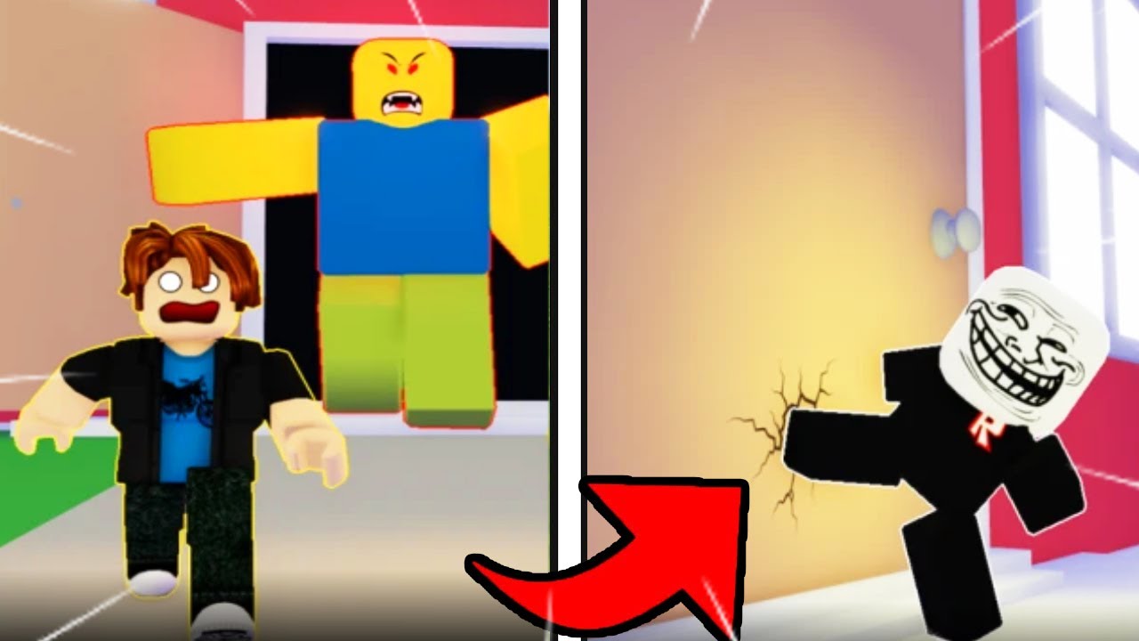 CHUTE A PORTA DO VIZINHO NOOB GIGANTE! (Roblox Chute a Porta)