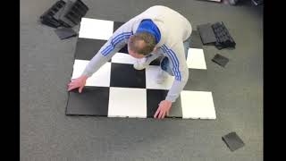 Install Black & White Portable & Interlocking Flooring