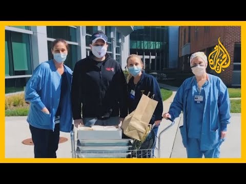 🇺🇸مطعم بولاية نيوجيرسي يقدم الطعام مجانا للعاملين في مكافحة فيروس #كورونا
