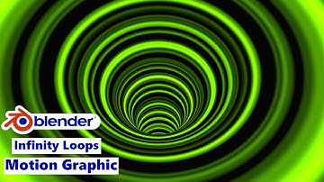 Infinity loops motion graphic tutorial for beginner in Blender - Blender 3.2, Blender 3.3