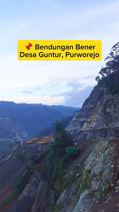 Bendungan Bener Purworejo, memberikan keindahan maksimal walau blm jadi #purworejo #bendunganbener