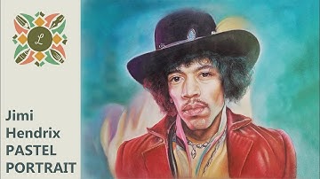 How to draw a portrait with pastel pencils / Jimi Hendrix