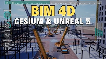 BIM 4D - Unreal Engine 5, Cesium, Google Maps Photorealistic 3D Tiles. #bim #bim4d #unreal #4D