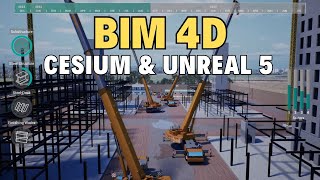 BIM 4D - Unreal Engine 5, Cesium, Google Maps Photorealistic 3D Tiles. #bim #bim4d #unreal #4D