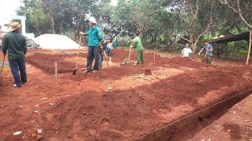 Đào móng nhà cấp 4 mái thái