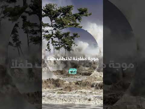 ‫موجة مفاجئة تختطف طفلاً