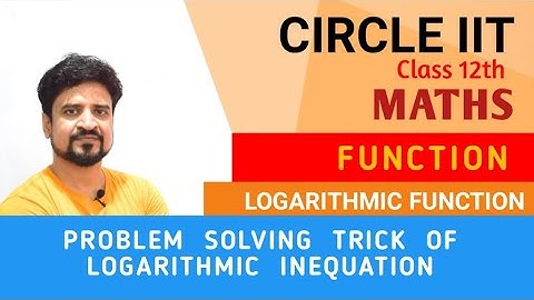 Function : Problem Solving Trick of Logarithmic inequality | Class 12 | Manoj Tiwary