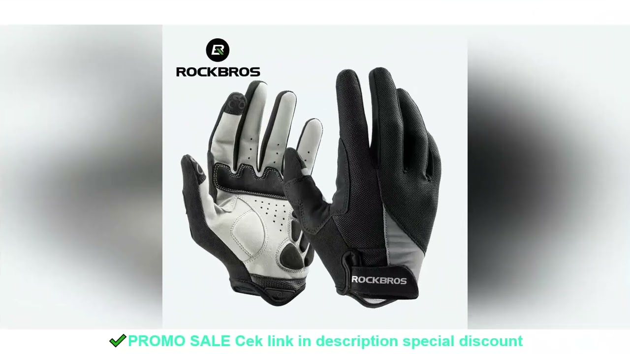 ROCKBROS Windproof Cycling Gloves Bicycle Touch Screen Riding MTB Bike Glove Thermal Warm Motorcycle