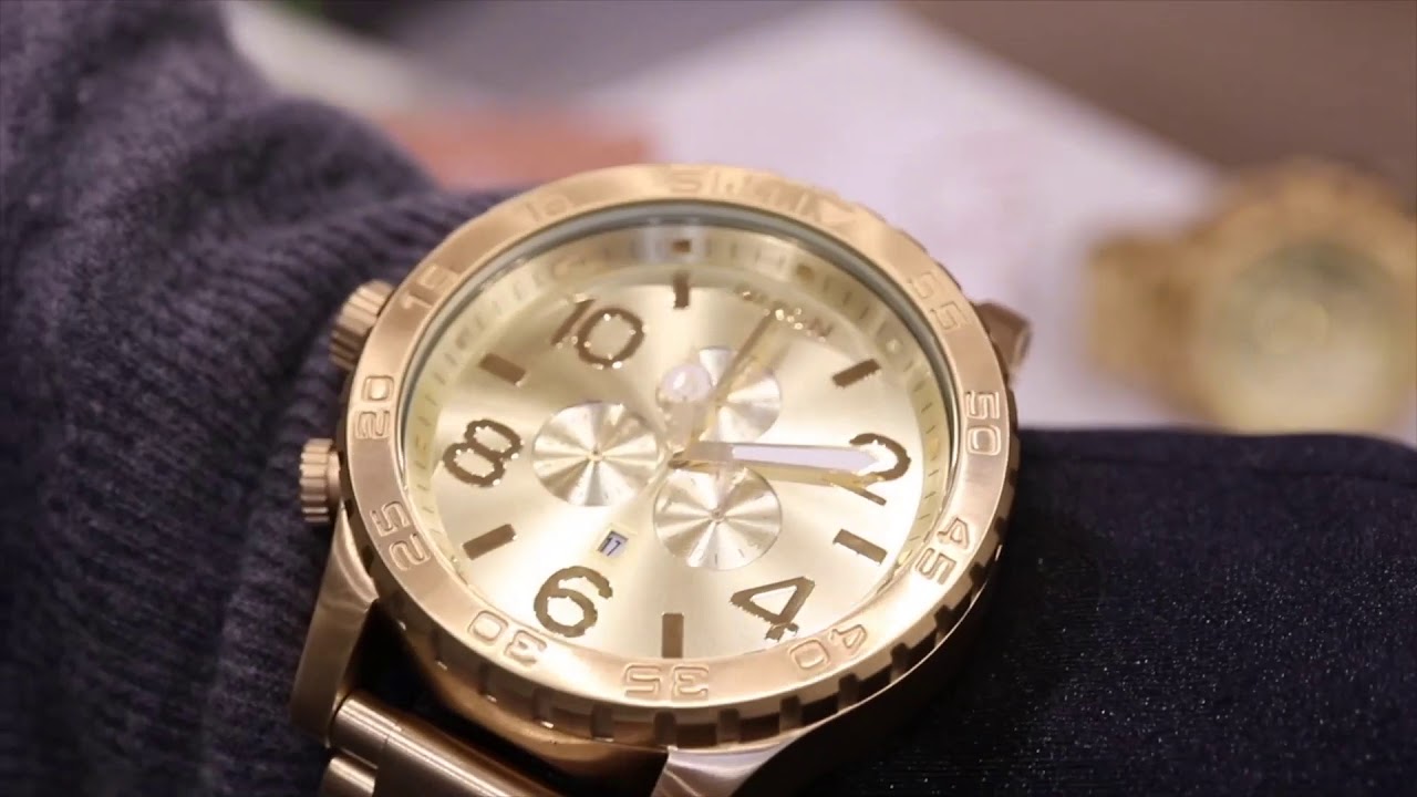 Nixon 51-30 Chrono All Gold - YouTube