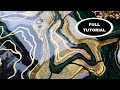 Geode resin art full tutorial  malachite druzy by diankapours