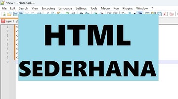 HTML sederhana untuk pemula