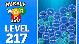 Bubble Word Jam Level 217 Full Walkthrough Solution