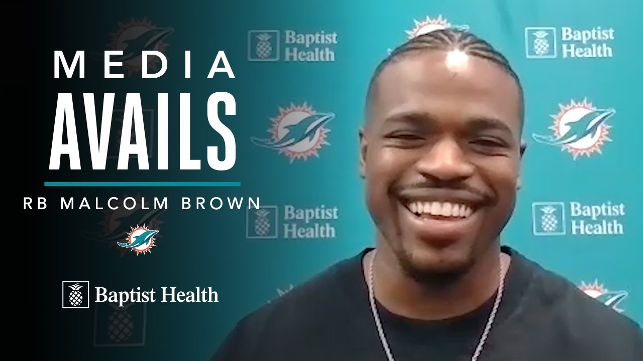 RB Malcolm Brown Meets with the Media 2021 Dolphins Free Agency YouTube