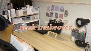 Desk Makeover 🌼 | Minimalist Desk Set up
