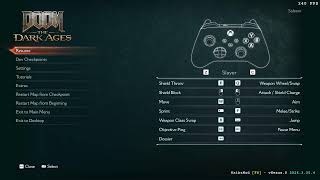 Doom The Dark Ages  - NIghtmare run for fun - Controller gameplay (Broken hand)