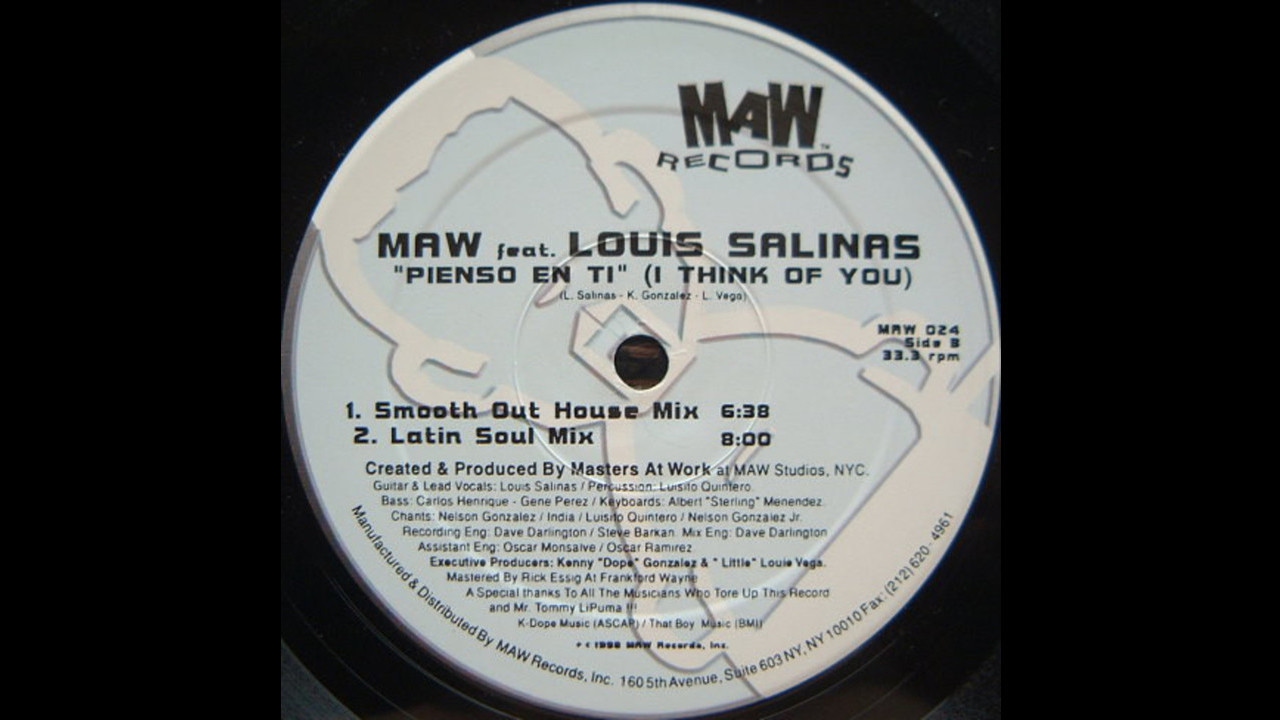 MAW Featuring Louis Salinas ‎– Pienso En Ti (I Think Of You) (Latin Soul Mix)