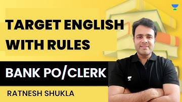 Target English with Rules | Bank PO/Clerk | Ratnesh Shukla