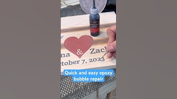 Fixing small bubble holes in epoxy #diy #epoxy  #woodworking