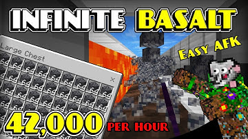 Basalt Generator EASY | Minecraft Farm Tutorial | BEDROCK MCPE XBOX PS SWITCH
