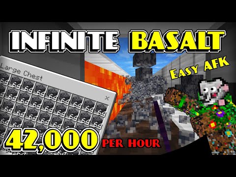 Basalt Generator EASY | Minecraft Farm Tutorial | BEDROCK MCPE XBOX PS SWITCH