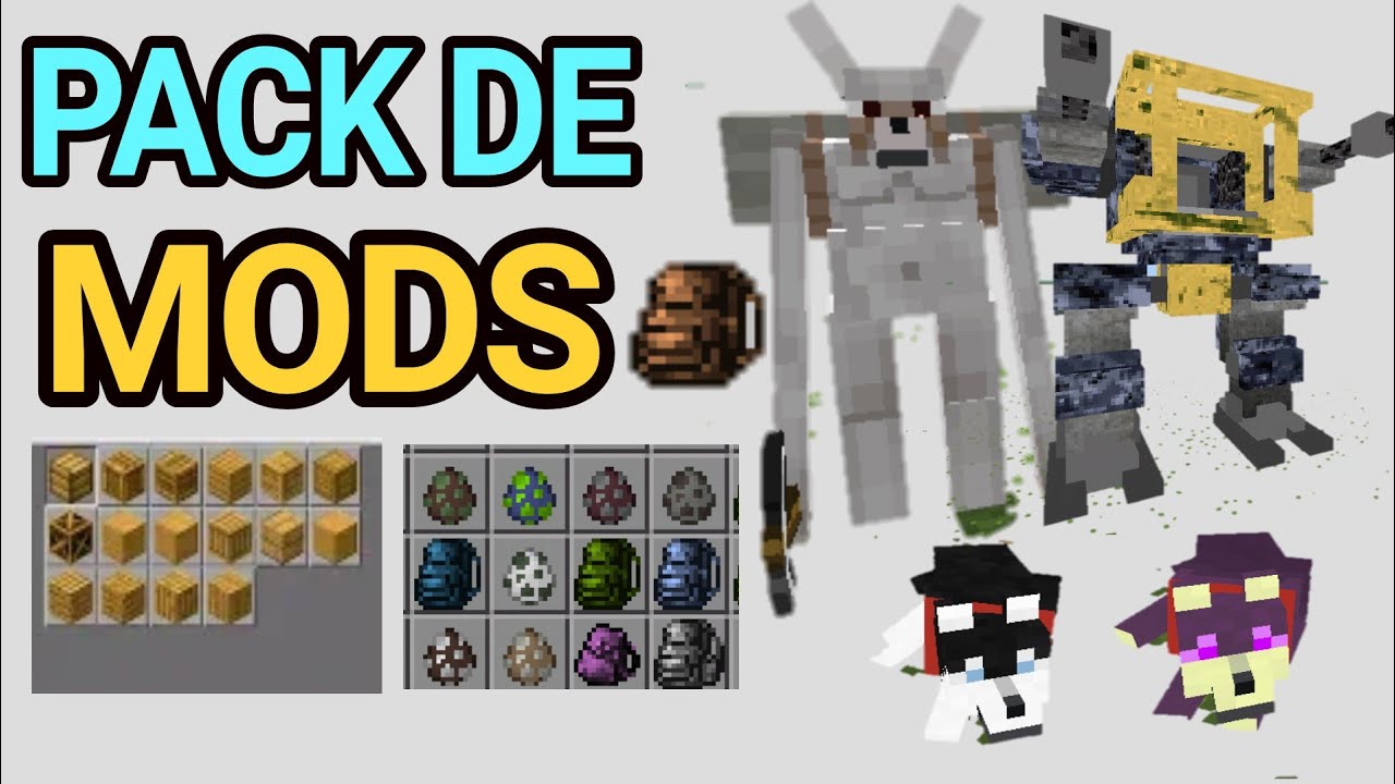 👉PACK de MODS para MINECRAFT PE 1.13.0.2 / pack de Addons para Mcpe 1. ...