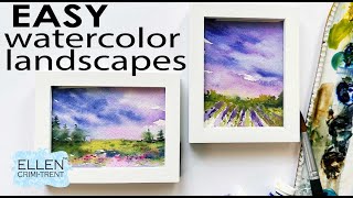 EASY Watercolor Landscapes/ DIY gift ideas/ Mini Monday madness