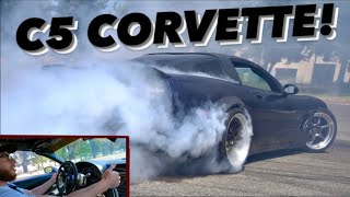 FIRST TIME DRIFTING A C5 CORVETTE WITH A ANGLE KIT!!!