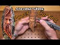 Mini wood spirit wood carving with Dremel 3000 and Mini Engraving Pen