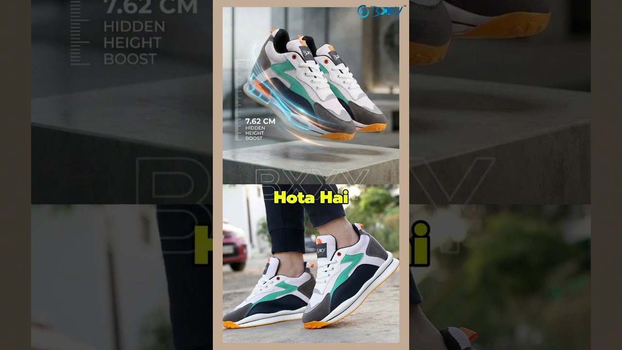 Gain 7.62CM (3 Inches) Instantly! 🔥 Invisible Height Increasing Sports Sneakers