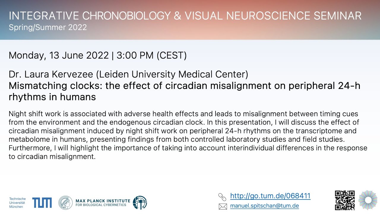Laura Kervezee: Mismatching clocks: the effect of circadian misalignment on peripheral 24-h rhythms