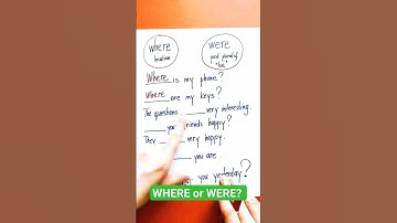 WHERE or WERE #learn #english #learning #englishwithalina #esl #englishlesson #englishrapido